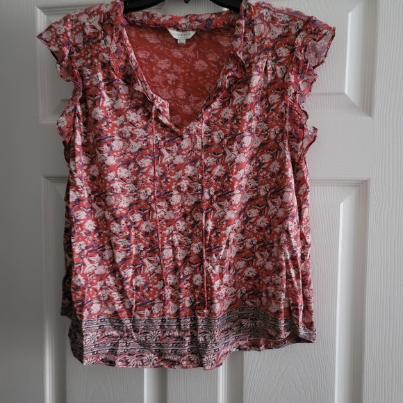 Lucky Brand Tops - Lucky Brand Red Floral Women's Top